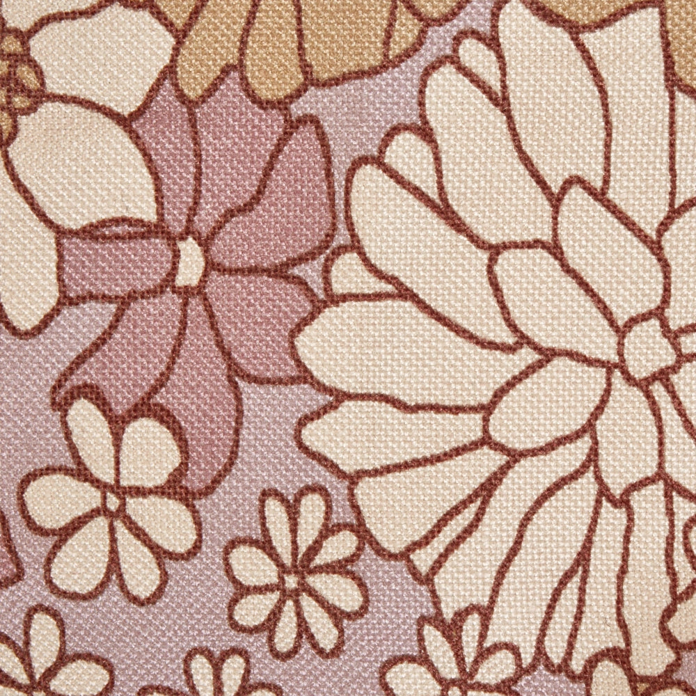 Coperta da picnic in poliestere rosa 200 x 200 cm Tessuto a mano con motivo floreale e cinghia Tappeto da picnic