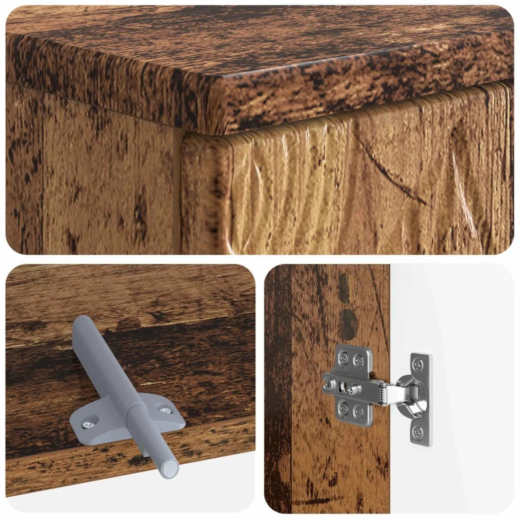 Armadio per Lavabo da Bagno DELFT Legno antico 897013