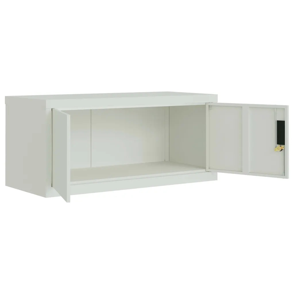 Armadio Classificatore Grigio Chiaro 90x40x180 cm in Acciaio 3188319