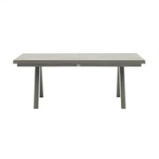Tempo Style - Tavolo da pranzo allungabile Buda | Tavolo da pranzo per esterni grigio 200/260 x 100 x 74cm | Tavolo allungabile in alluminio e top ceramica, resistente alle intemperie