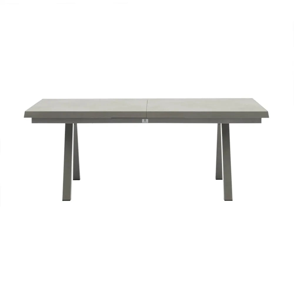 Tempo Style - Tavolo da pranzo allungabile Buda | Tavolo da pranzo per esterni grigio 200/260 x 100 x 74cm | Tavolo allungabile in alluminio e top ceramica, resistente alle intemperie