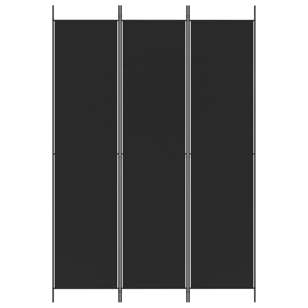 Divisorio a 3 Pannelli Nero 150x220 cm in Tessutocod mxl 118557