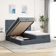 Struttura Letto Pouf con Materassi 200x200 cm Velluto 3314664