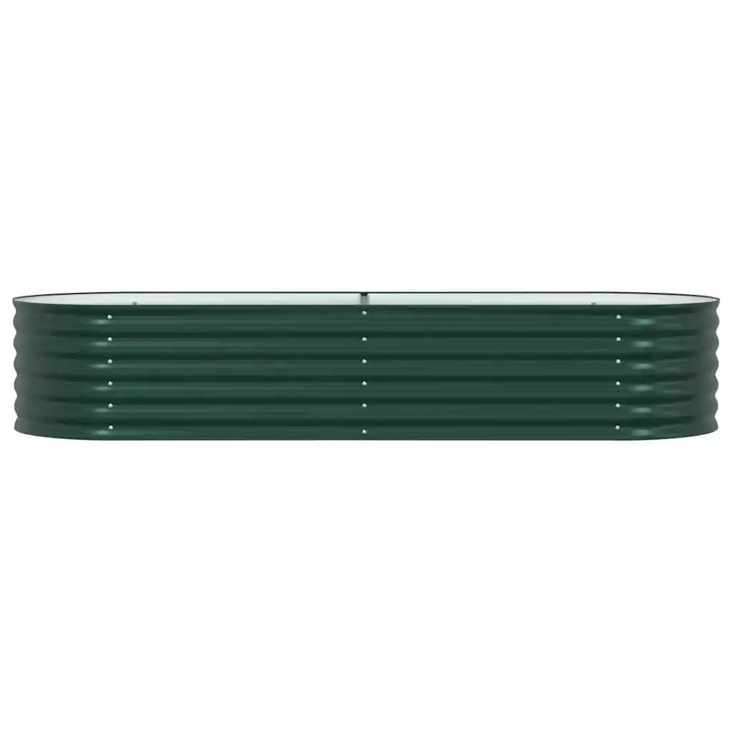 Fioriere | Cassetta per fiori | Letto Rialzato Verde 240 x 80 x 44 cm Acciaio