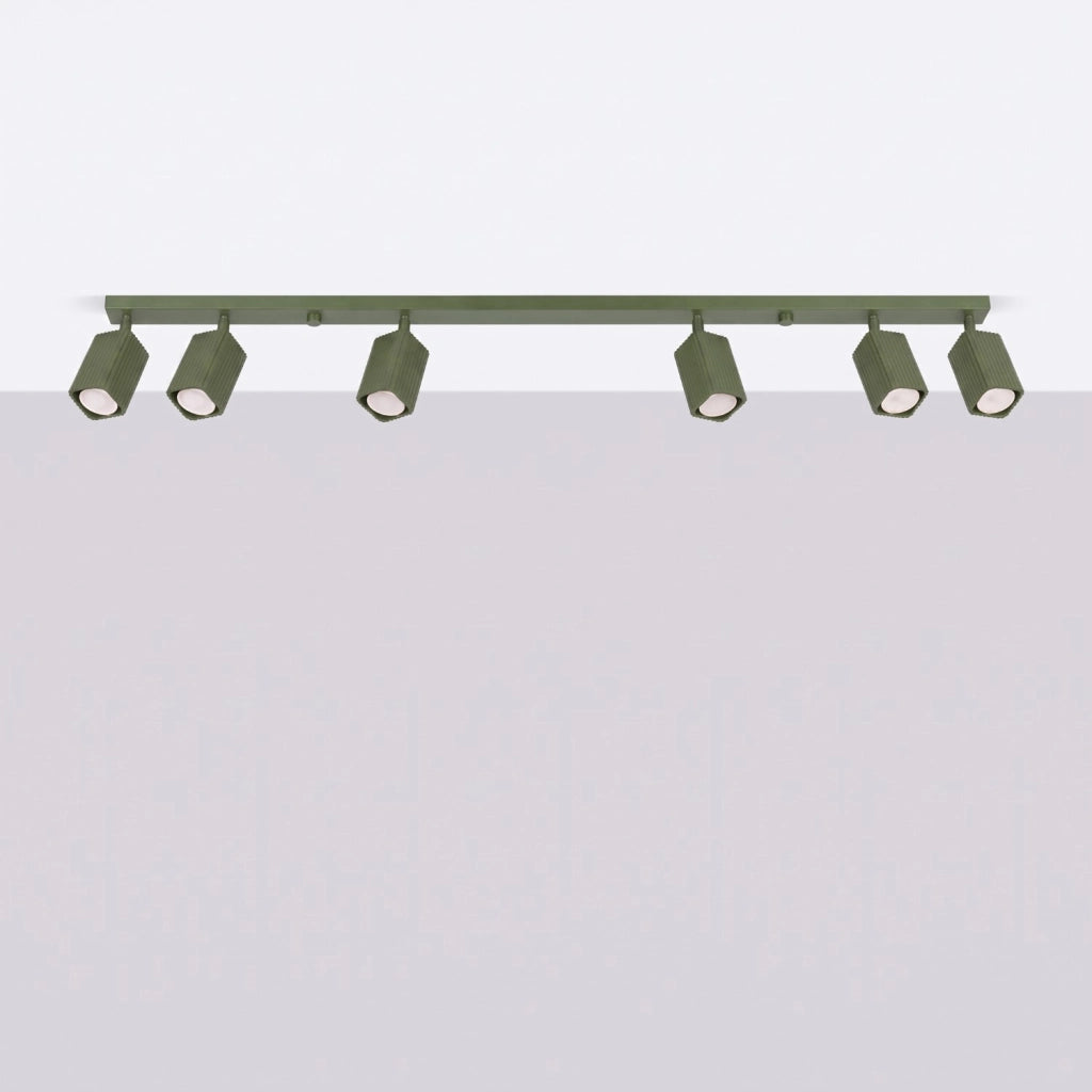 Plafoniera RAYO 6L verde oliva