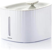 Drinkfonteino Automatico 3L USB alimentato con Basso Consumo di Energia 3 Impostazioni di Flusso d'Acqua Incluso 2 Filtri Lavabili Progettazione Silenziosa Bianco Grigio.