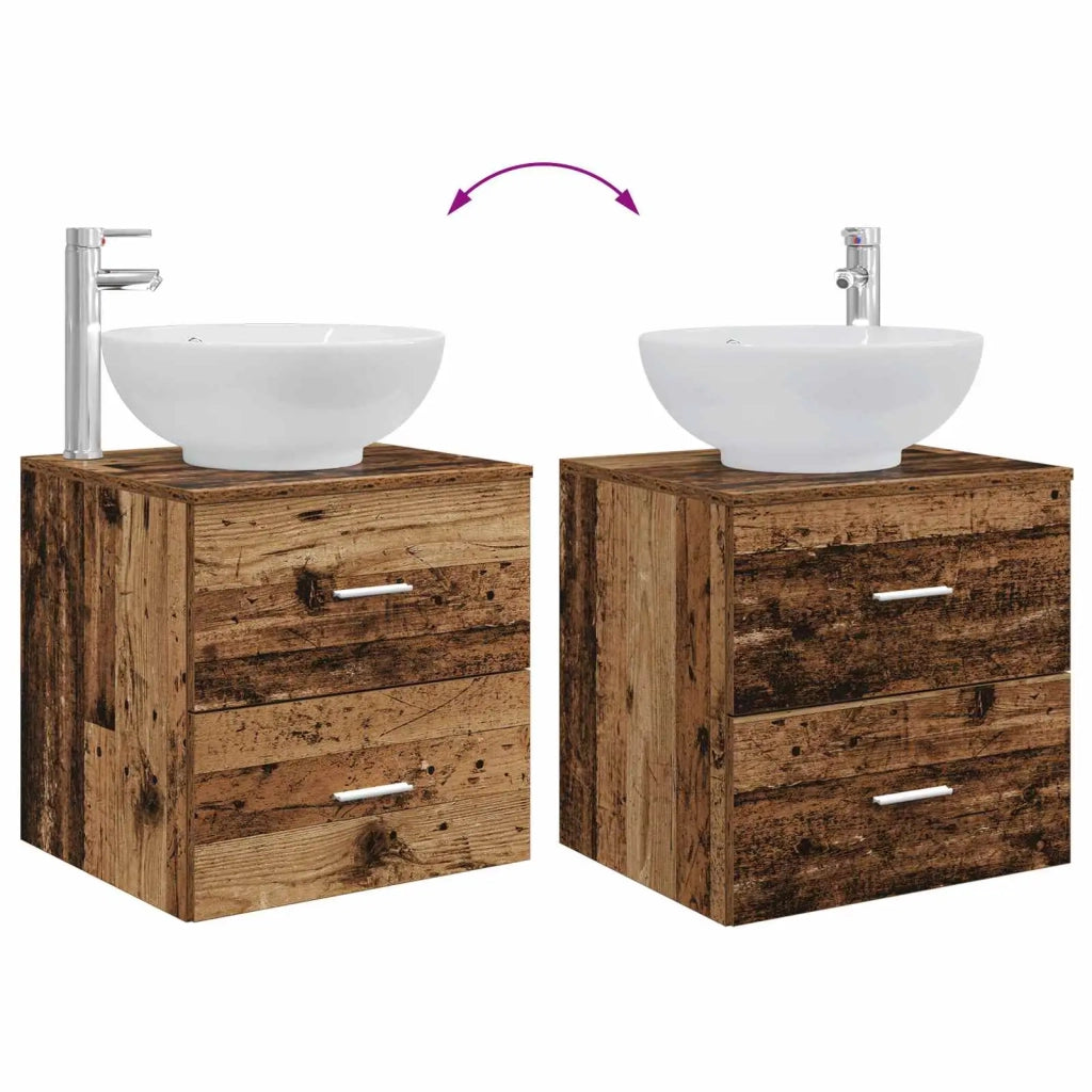 Set di mobili per il bagno 3 pz Legno antico 3405913
