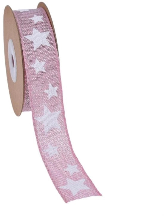 Banda decorativa 25 mm - decorazione per mano - tessuto imitazione seta - imballo regalo - artigianato fai da te - 6 metri di lunghezza