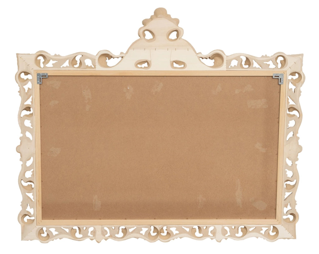 Biscottini SPECCHIERA DA PARETE IN LEGNO FINITURA GREZZA MADE IN ITALY realizzata Offerta