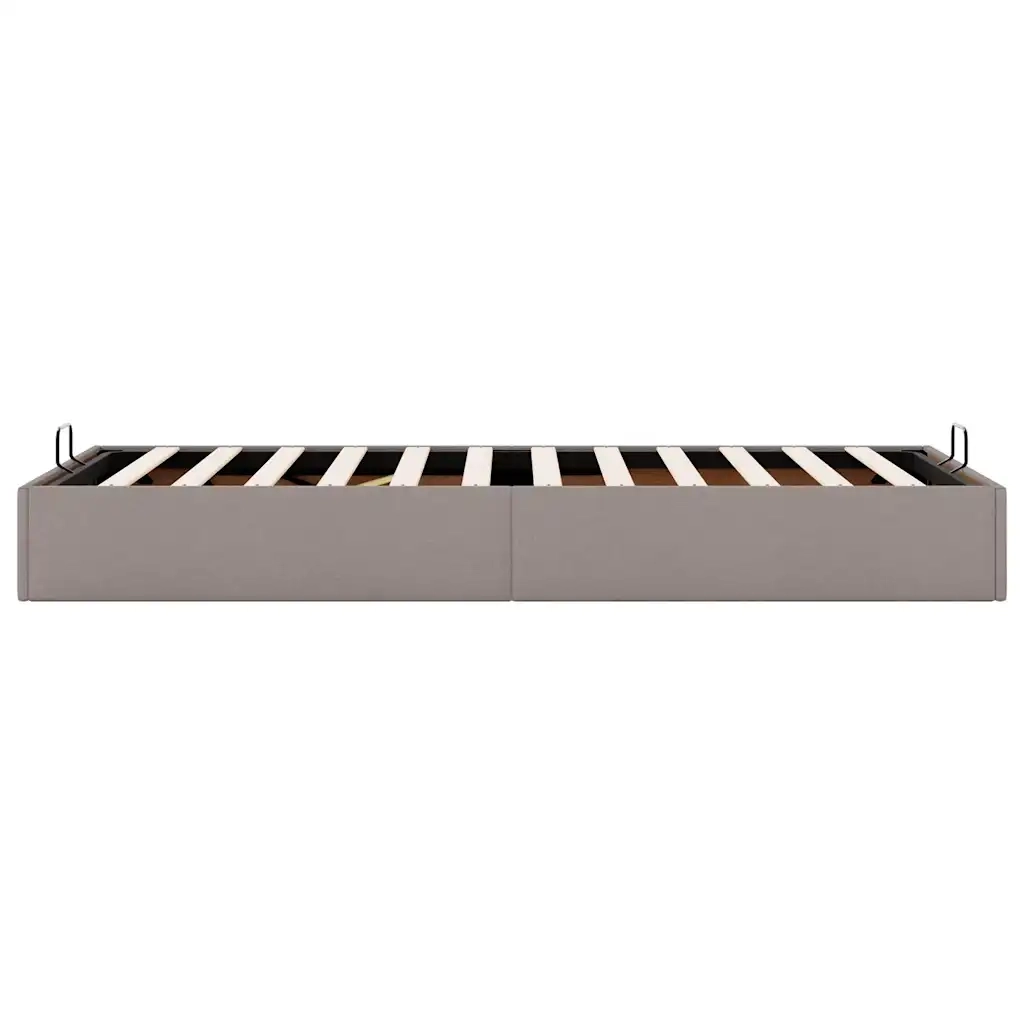Letto singolo | Letto per adulti | Struttura Letto Pouf senza Materasso Tortora 90x200 cm Tessuto