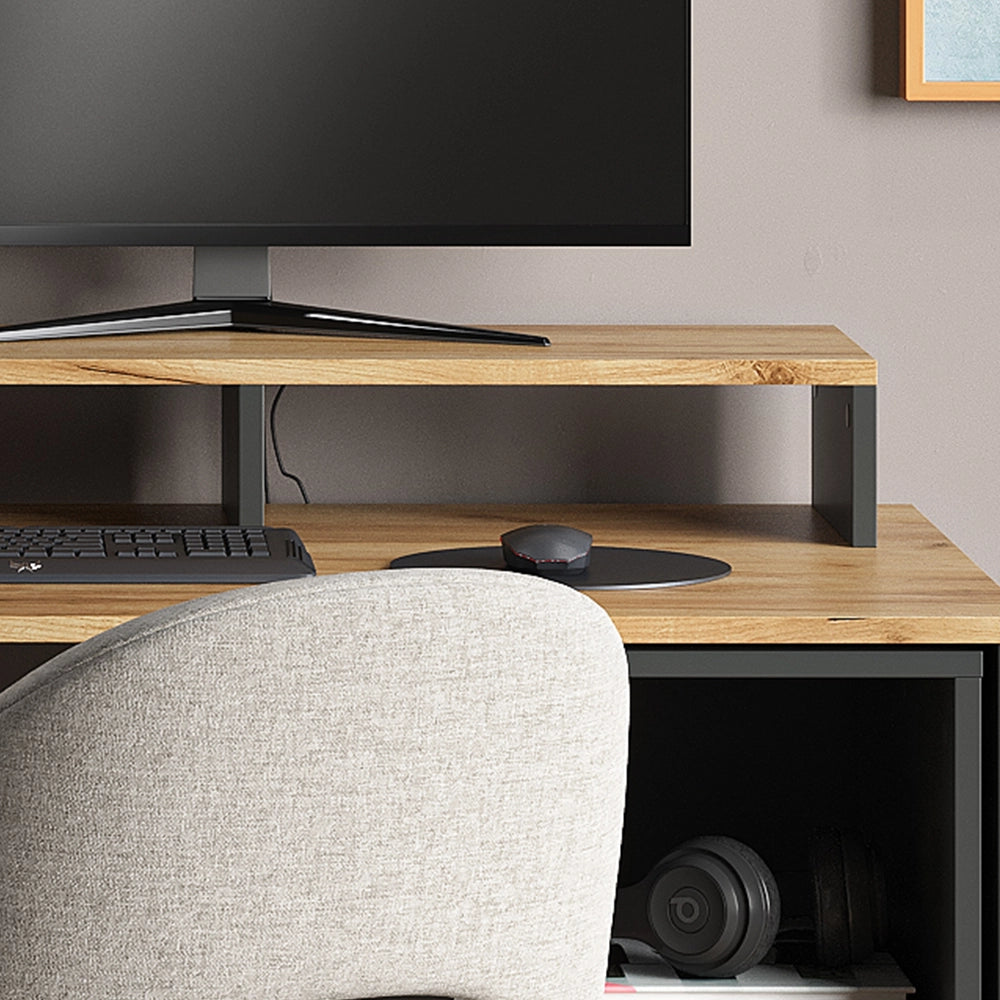 Vicco Supporto per monitor Antracite/quercia dorata 80 x 12 cm