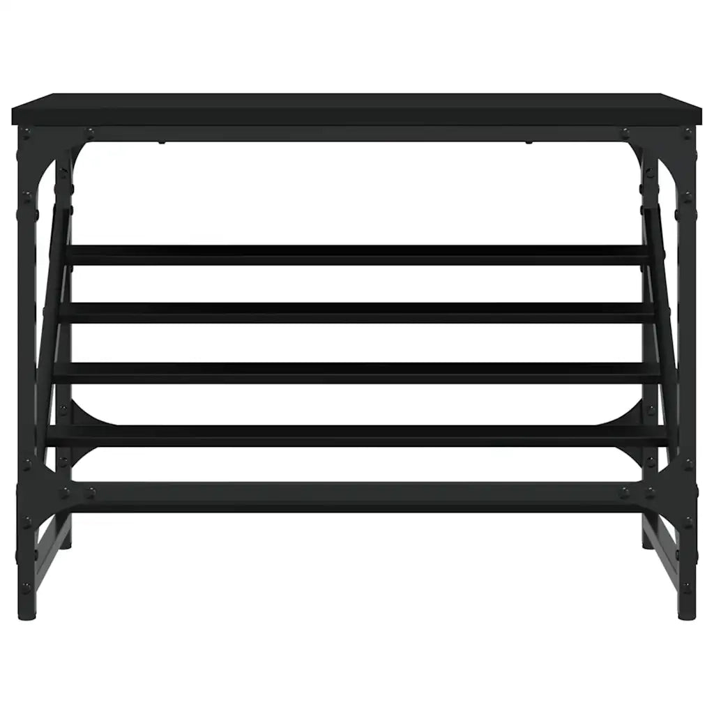 Scarpiera Nera 60x30x45 cm in Legno Multistrato 833413