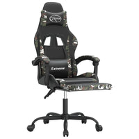Sedia da Gaming con Poggiapiedi Nero e Mimetico in Similpelle 3143889