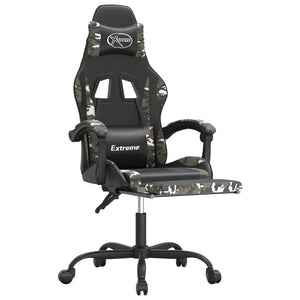 Sedia da Gaming con Poggiapiedi Nero e Mimetico in Similpelle 3143889
