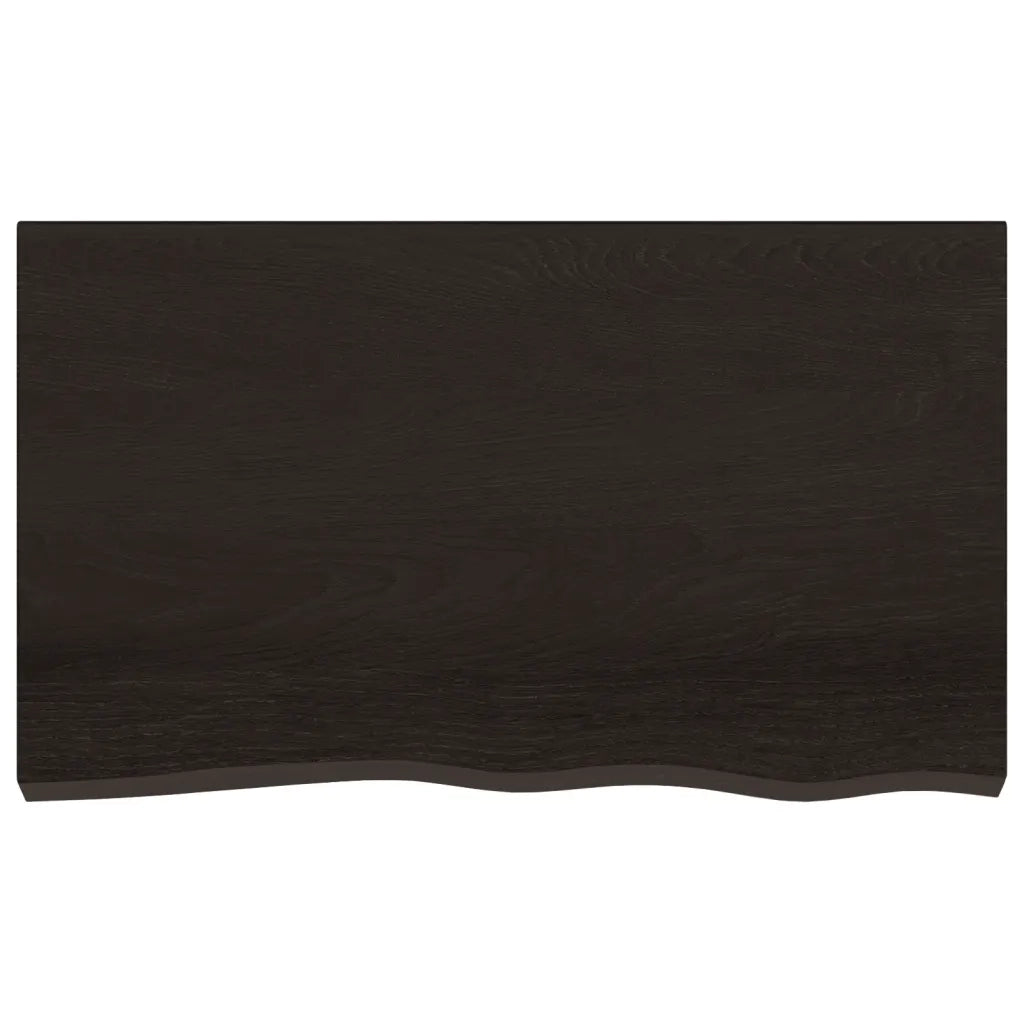 Piano Bagno Marrone Scuro 100x60x2 cm Legno Massello Trattato CFW4591918
