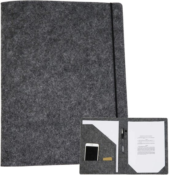 Organizzatore da scrivere A4 con fodero in velluto per blocchi di appunti, documenti, note, progetti, ufficio, taccuino per matite