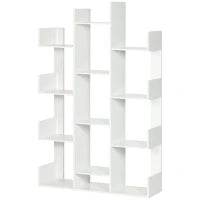 Mobile Libreria ad Albero con 13 Ripiani in Legno Truciolare, 96x30x150cm
