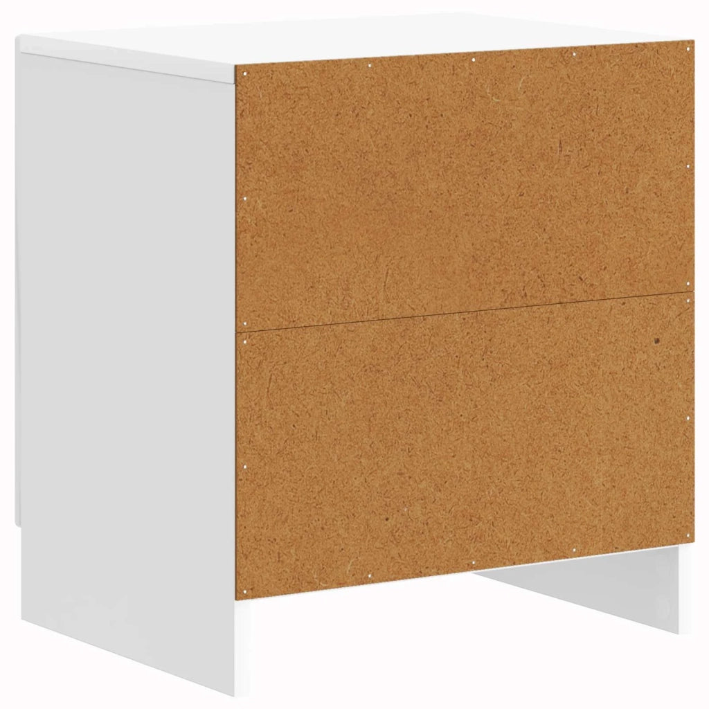 Armadio da Notte 2 pcs Bianco Lucido 43 x 34,5 x 47 cm 895724