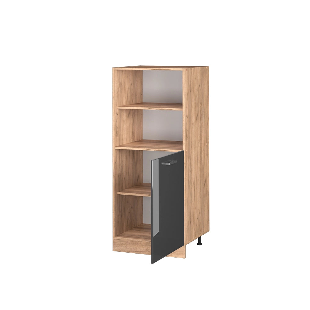 Mobile per forno da incasso R-Line Antracite lucido/Rovere dorato 60 cm Vicco