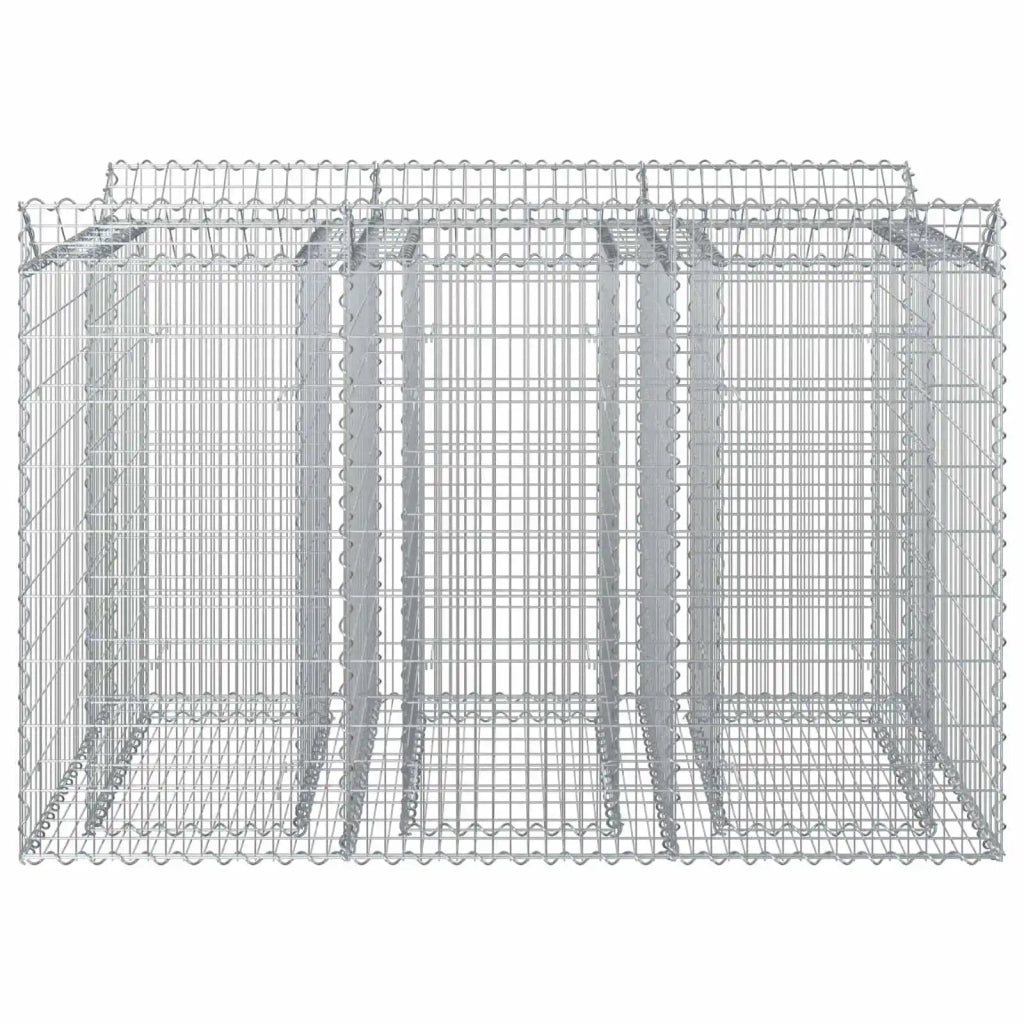 Letto rialzato in gabbione 2 pz Argento CFW4928868