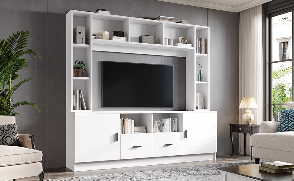 Cassettiera per TV bianca in truciolare lunghezza 180 cm