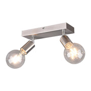 BARRA 2 FARETTI VANNES ACCIAIO SATINATO- 1,0 pz
