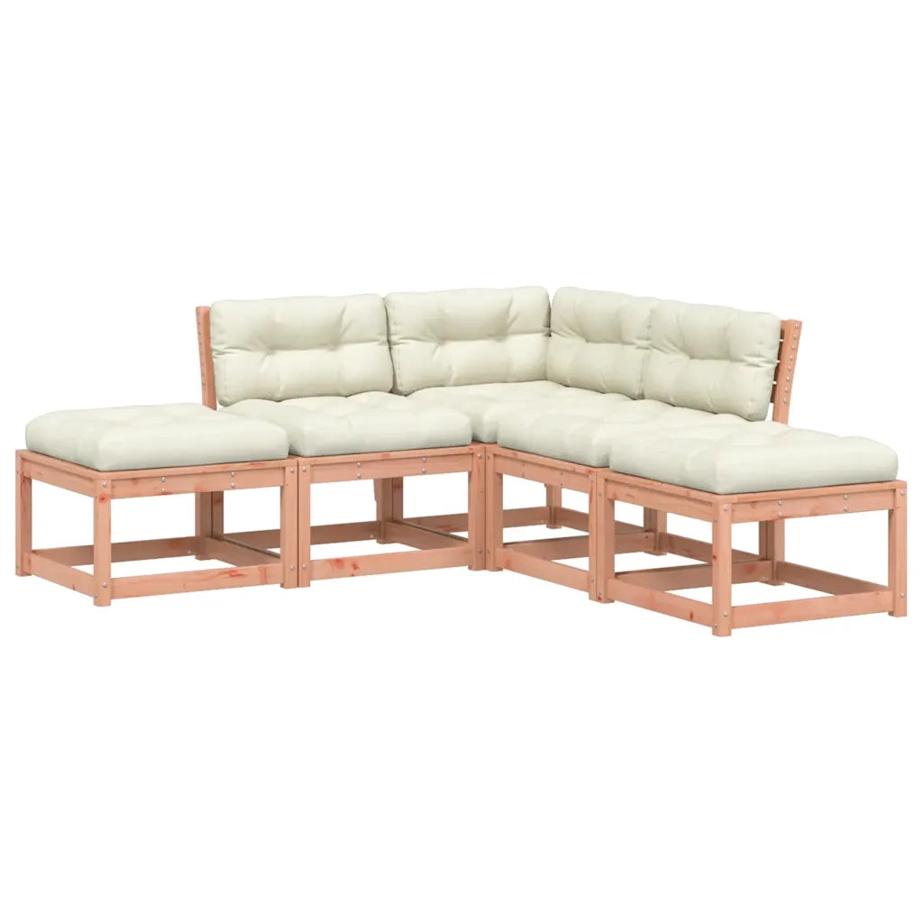 Set Divani Giardino 5 pz con Cuscini Legno Massello di Douglas 3216968