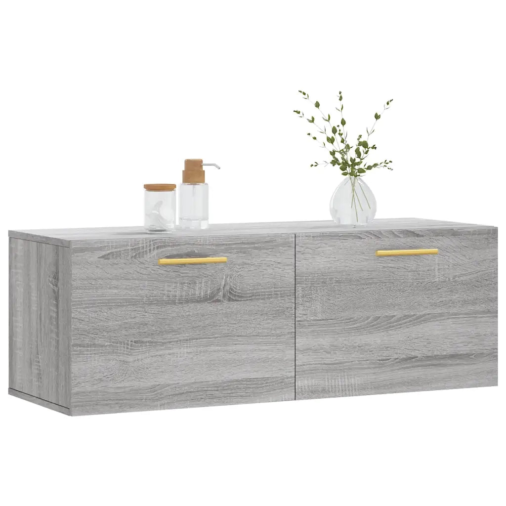 Armadietto a Muro | Mobile a Parete Grigio Sonoma 100x36,5x35 cm Legno Multistrato