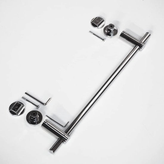 Supporto asciugamano per radiatori ovale design, accessori di riscaldamento, lunghezza 460 mm, finitura cromata, selezionabile.
