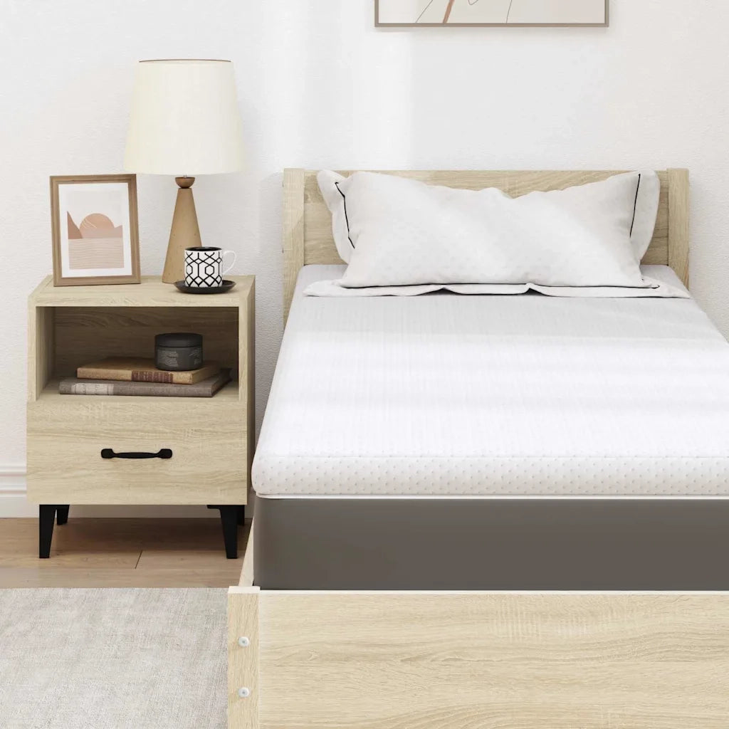 Topper per materasso Bianco 70 x 200 cm Tessuto Jacquard 4106198