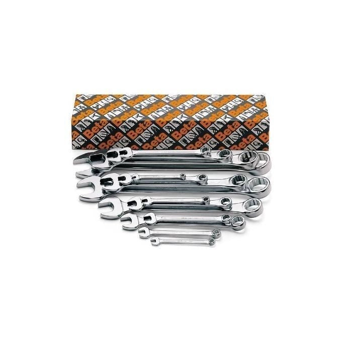 BETA Serie Chiavi Combinate a Forchetta e Poligonale Piegate Acciaio Cromato - din 3113 Uni-ISO 7738 - 42-s26