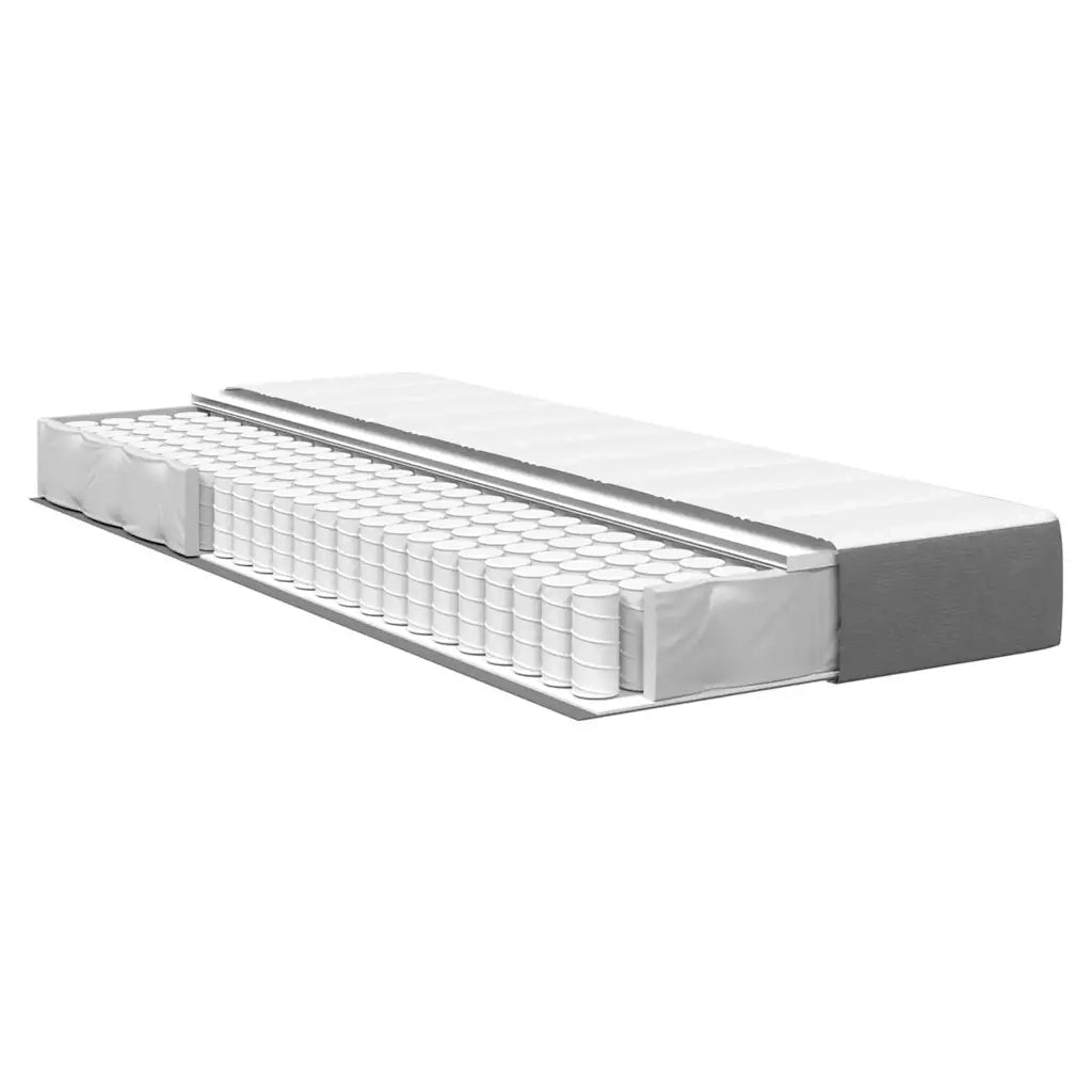 Materasso da Letto Grigio chiaro 100 x 200 cm Tessuto 42008271