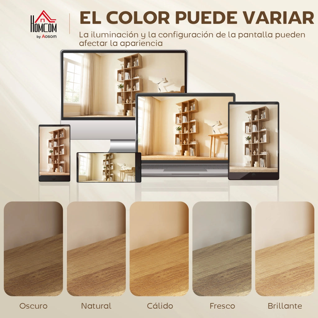 Libreria Scaffale 5 Livelli ¨C Zephmum ¨C Rovere 80x24x200 cm