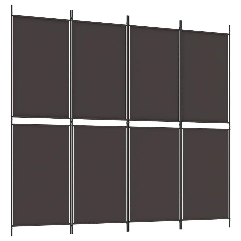 Divisorio a 4 Pannelli Marrone 200x180 cm in Tessuto cod mxl 64419