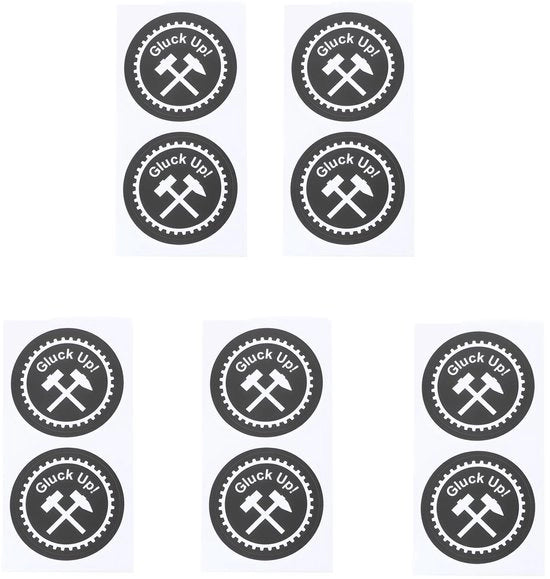 Etichette decorativi 10 pezzi - Tema fortuna - Diametro 5cm - PVC idrorepellente - Adesivo forte - Adatto per auto e decorazioni.