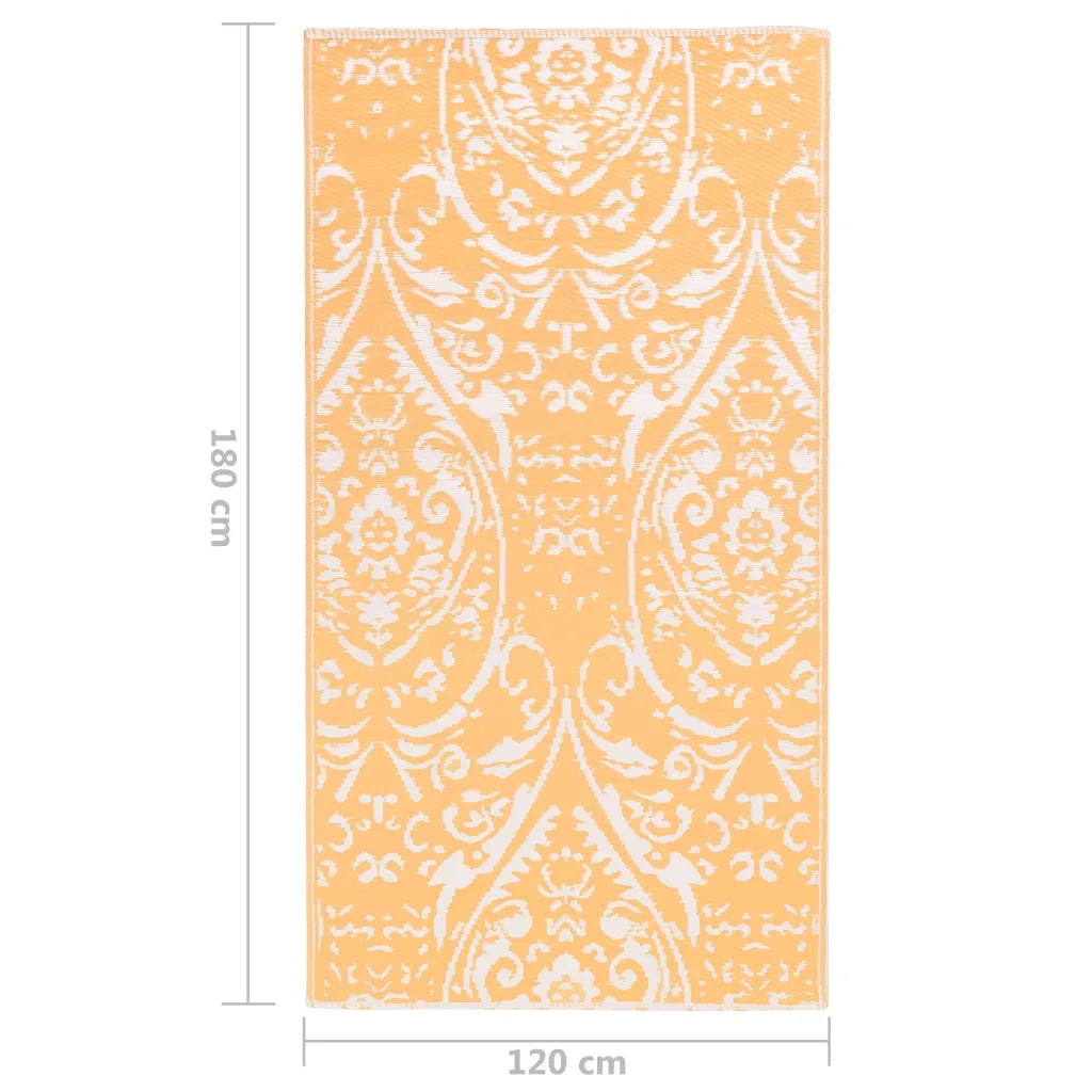 Tappeto da Esterni ARAKIL Arancione e Bianco 120x180 cm in PP 310461