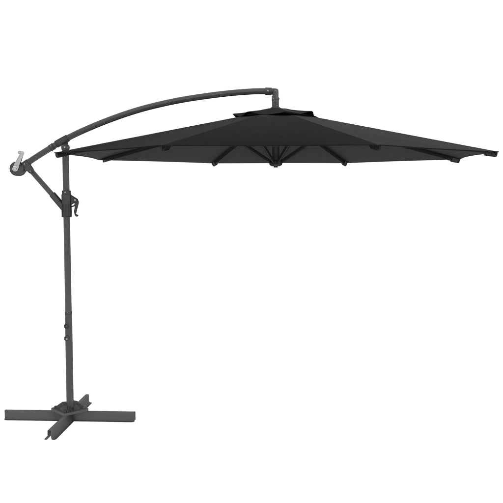 Ombrellone da giardino pieghevole ottagonale ¨C zephmum ¨C diametro 3 m nero