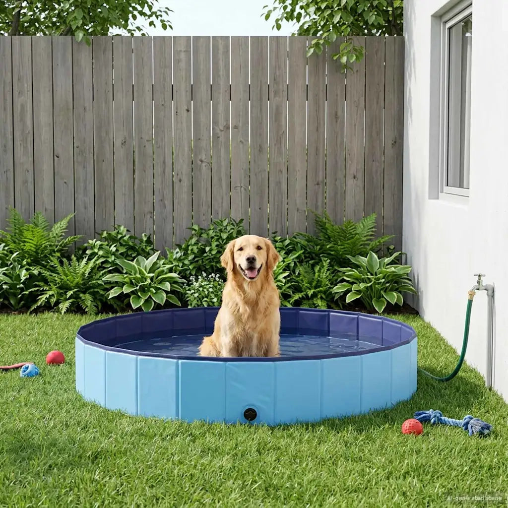 Piscina per Cani Blu ?300 x 38 cm PVC Spesso CFW5665705