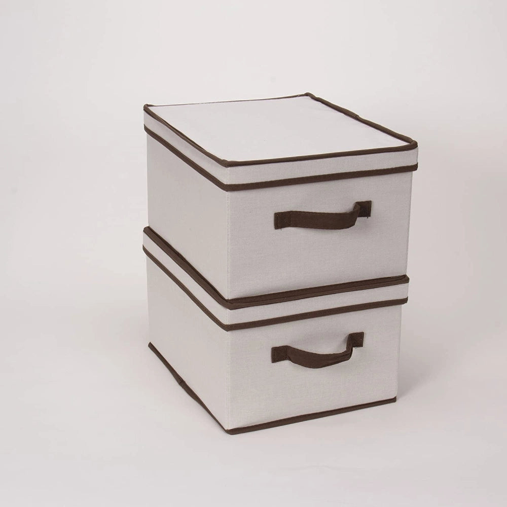 Trade Shop - Box Scatola Salvaspazio Armadio Contenitore Porta Oggetti Organizer 41x35x20 Cm -