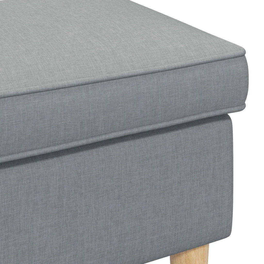 Poggiapiedi Grigio Chiaro 55 x 35 x 41 cm Poliestere