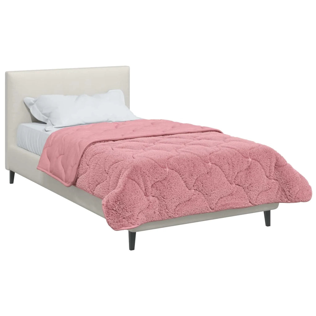 Piumone | Duvet Estivo Rosa 155 x 200 cm Microfibra e Fleece Teddy