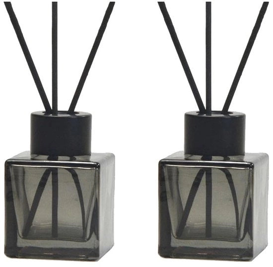 Diffusore in Vetro da 50ml - Contenitore di Aromaterapia - Set di Ricambio DIY - 2 Pezzi - Resistenti e Riciclabili - Fiale di Aromaterapia