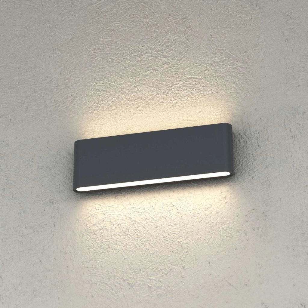 LIMA APPLIQUE BIEMISSIONE 28CM GRIGIO ANTRACITE LED 20W CCT 3000 4000K 1240LM IP54 IP54