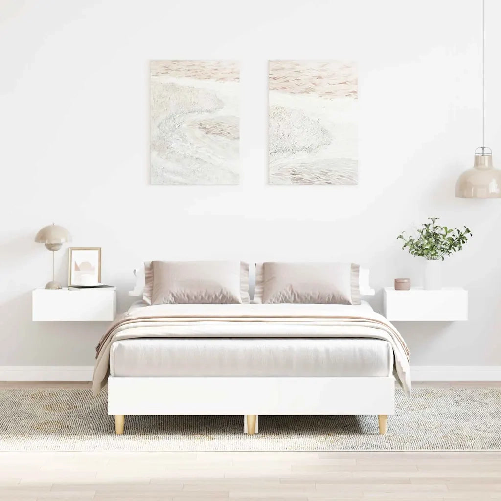 Struttura del letto Bianco 137 x 190 cm Legno ingegnerizzato 901003