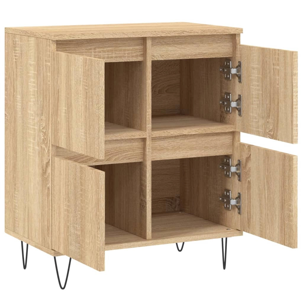 Buffet credenza cassettiera armadio mobile contenitore organizer cucina soggiorno rovere Sonoma 60 x 35 x 70 cm legno ingegnerizzato marrone 02_0031613