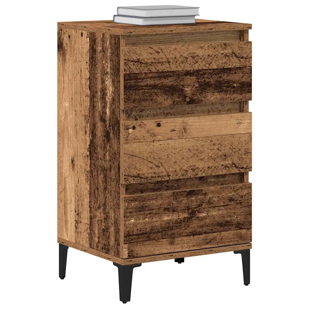 Comodino | Armadio da Notte | Mobiletto da notte con cassetto Legno vecchio 45 x 35 x 44 cm