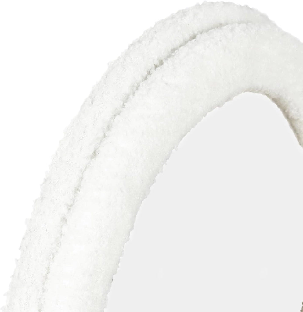 Specchio Wave in Tessuto bouclette Crema 150 x 50 cm