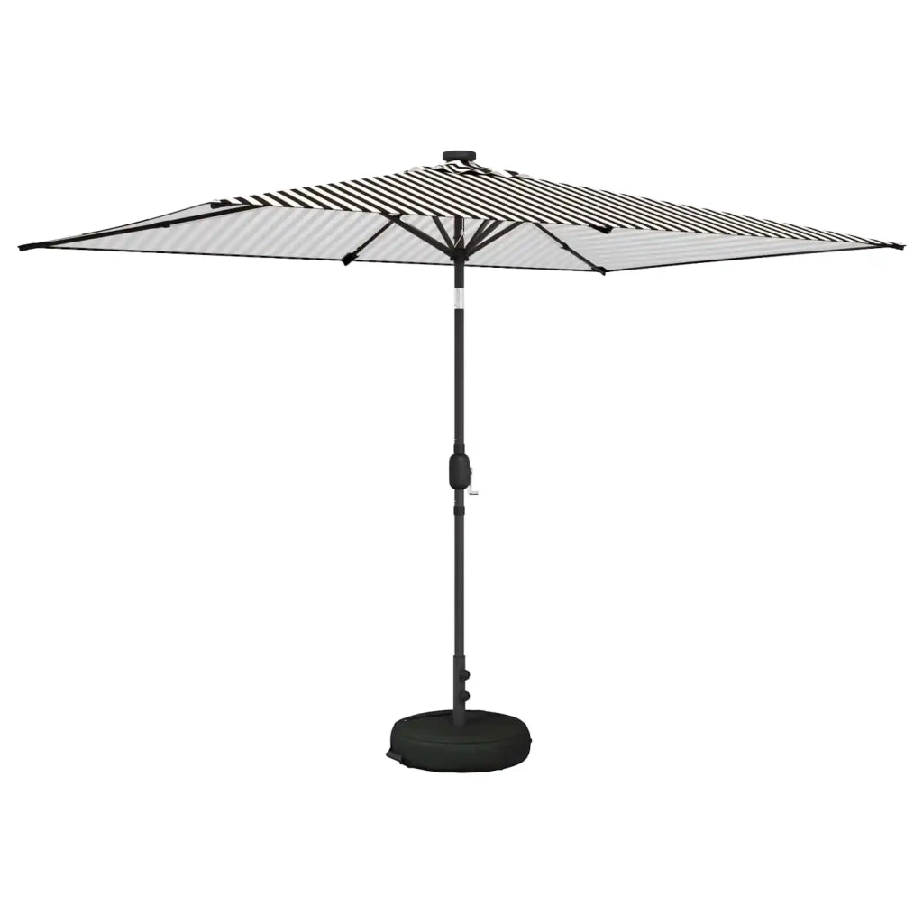 Ombrellone da giardino-Parasol da giardino con luci LED e base 200 x 300 cm Poliestere 635414