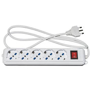 emmegi LKMP05L prolunghe e multiple 1,5 m 5 presa(e) AC Interno Bianco
