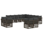 Set Divano da Giardino 13 pcs Grigio polyrattan 3434435